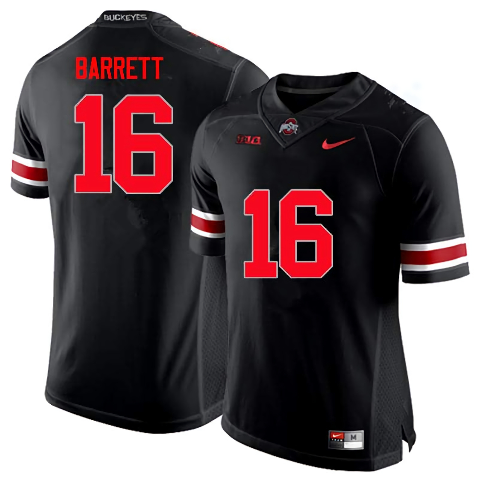 J.T. Barrett Ohio State Buckeyes Men's NCAA #16 Nike Black Limited College Stitched Football Jersey XAT2156TQ
